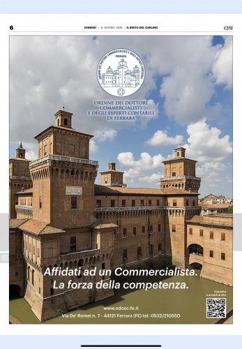 Pubblicazione Il Resto del Carlino  6 giugno 2025